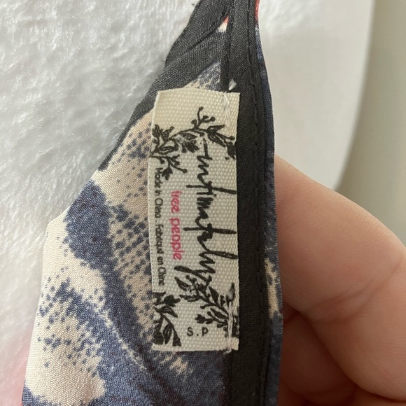 free people intimately Cascades Dress In Black Combo Sz S Mini Feminine Boho - Picture 5 of 8